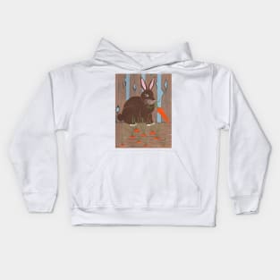 Carrots Rabbit - Rabbit Painting Kids Hoodie